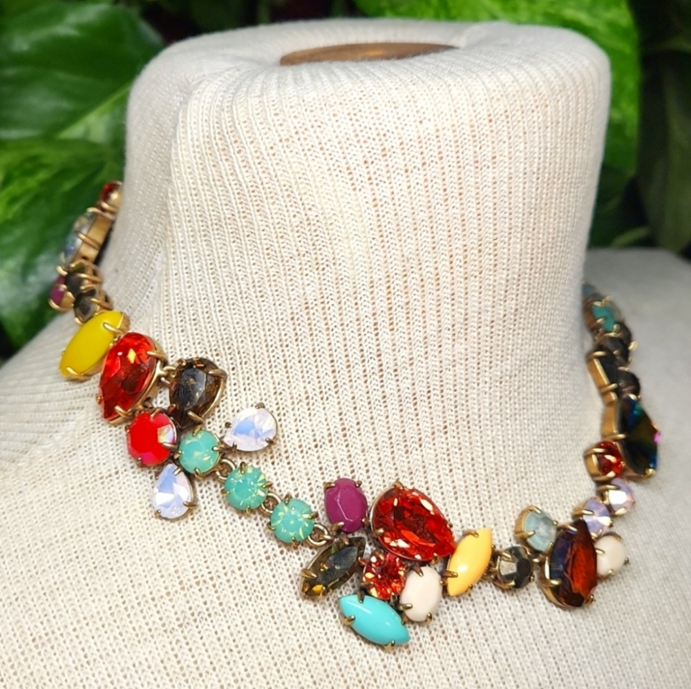 J. Crew Multi-Colored Mindy Statement Necklace - image 1